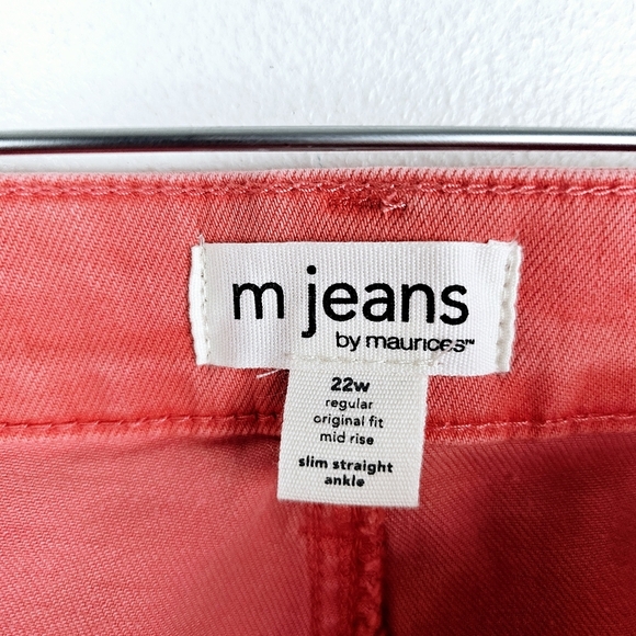 Maurices Slim Straight Ankle Mid Rise Super Stretch Jeans Pants NWT - Picture 4 of 11
